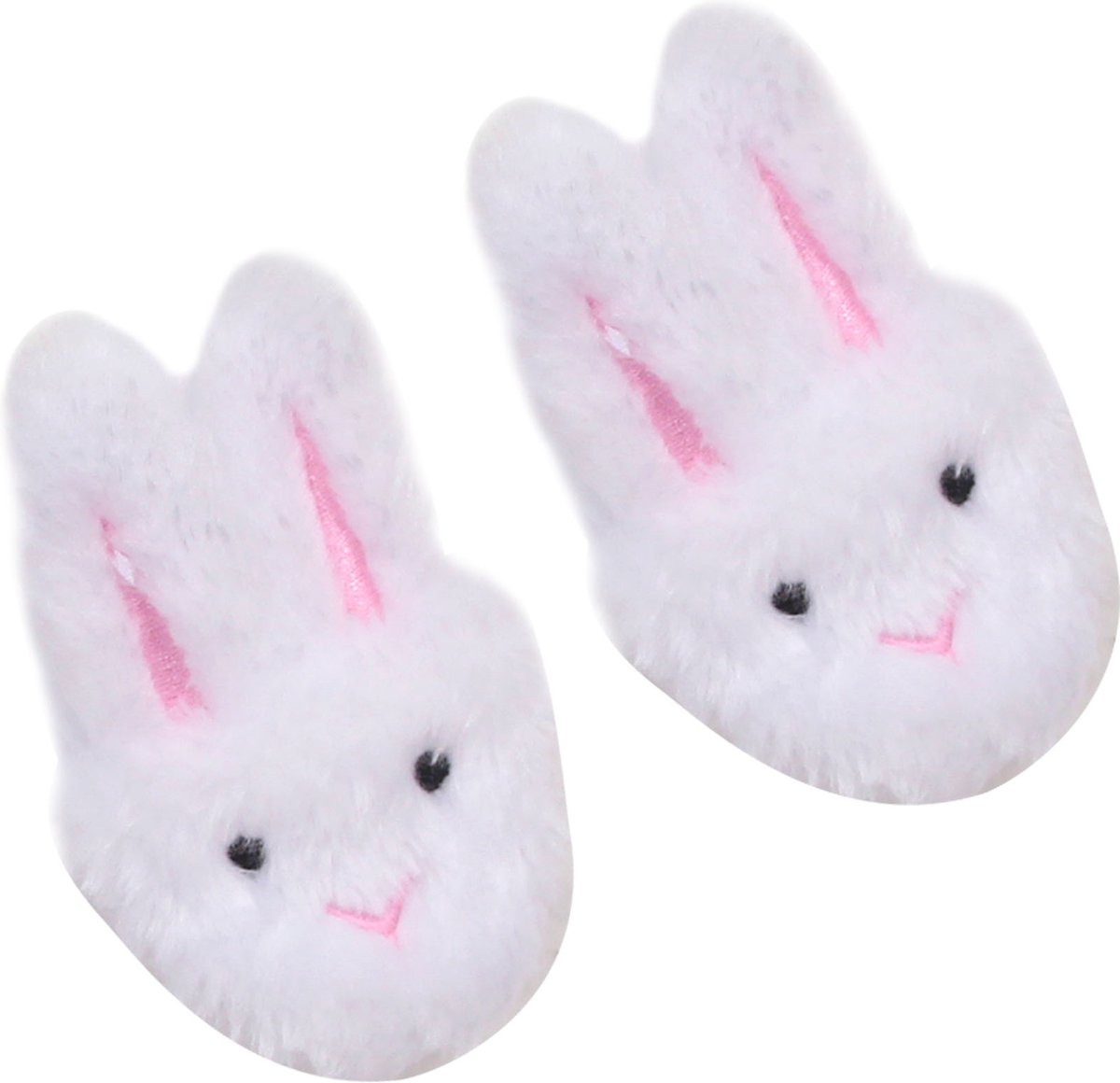 Sophia’s by Teamson Kids White Bunny Slippers with Rabbit Ears for 18